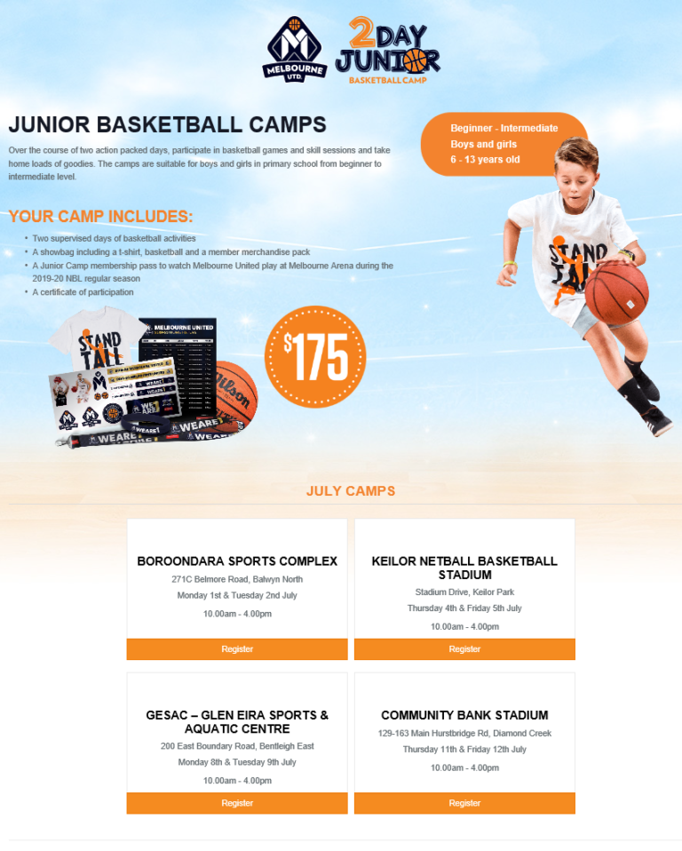 July Holiday Camps Ashy Lightning Basketball Club
